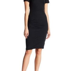 James Perse Ruched T-Shirt Dress Black Size 1